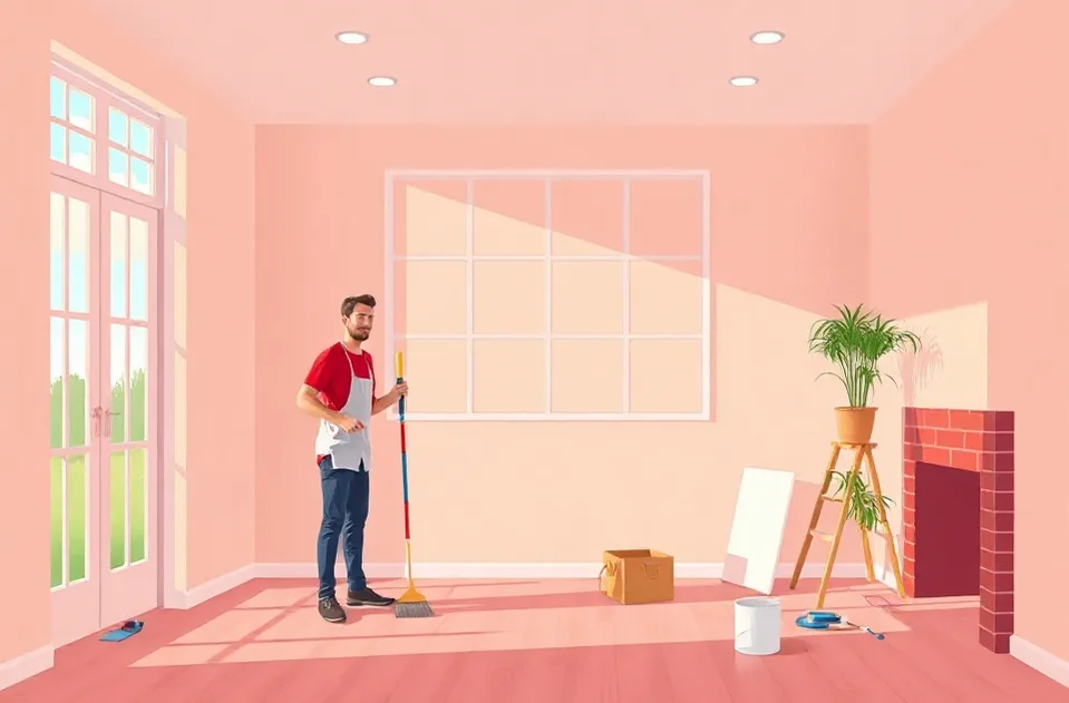 Intérieur rénové après travaux de peinture à Saint-Avertin