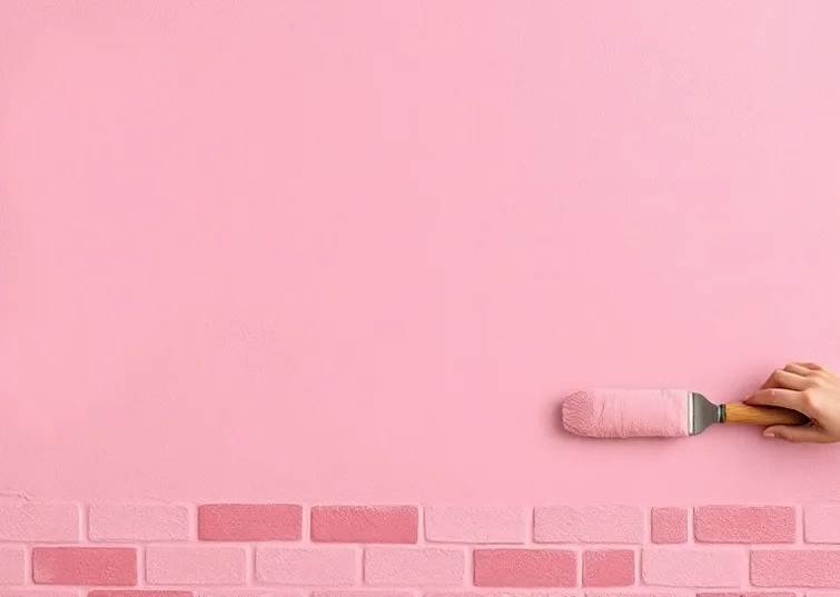 Application d'un enduit décoratif à la lisseuse sur un mur