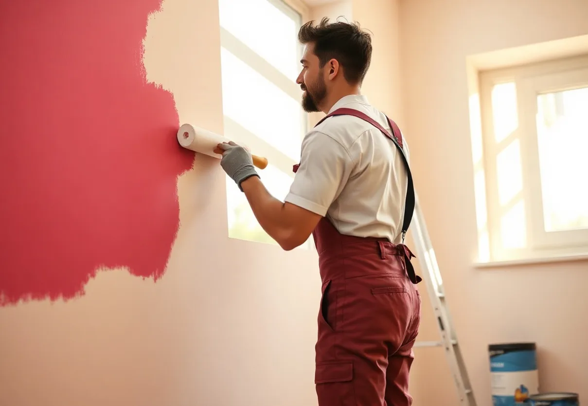 Peintre Saint-Avertin 37550 en intervention sur un chantier